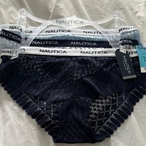 Nautica Navy Lace Panties Set medium new with tags